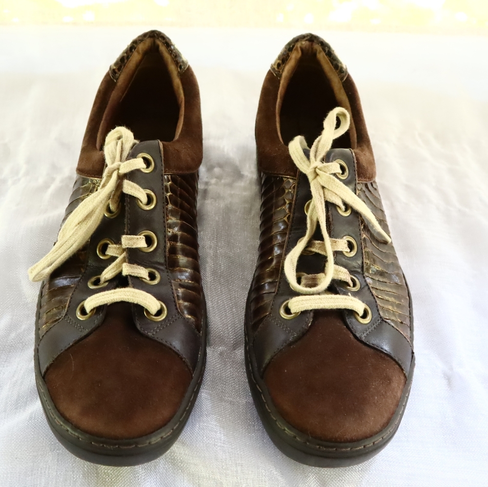Nike Air G Series Brown Gold snake pattern  sneakers 8.5 AA NO insoles